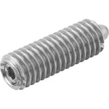 KIPP K0310.2AJ SPRING PLUNGER INTENSIFIED SPRING FORCE D=1/4-28 L=14, STAINLESS STEEL, COMP:BALL STAINLESS STEEL, PU=10