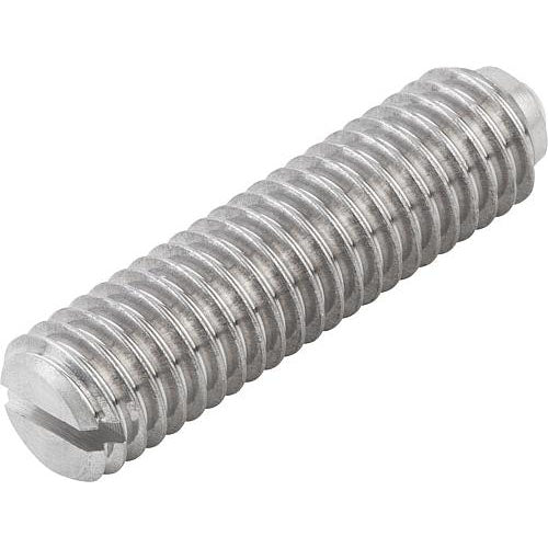 KIPP K0310.406 SPRING PLUNGER SPRING FORCE, LONG VERSION D=M06 L=25, STAINLESS STEEL, COMP:BALL STAINLESS STEEL