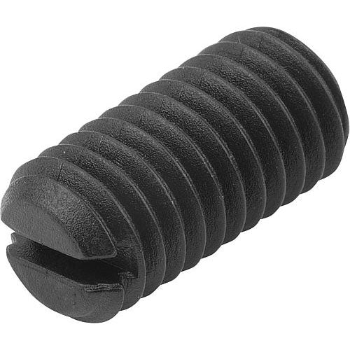 KIPP K0311.06 SPRING PLUNGER SPRING FORCE D=M06 L=14, PLASTIC, COMP:BALL POM