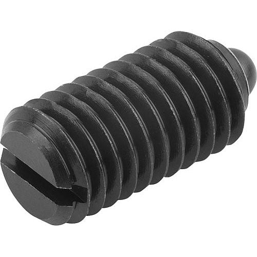 KIPP K0313.A3 SPRING PLUNGER STANDARD SPRING FORCE D=5/16-18, L=16, STEEL, COMP:PIN STEEL