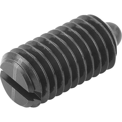 KIPP K0313.106 SPRING PLUNGER LIGHT SPRING FORCE D=M06, L=14, STEEL, COMP:PIN STEEL