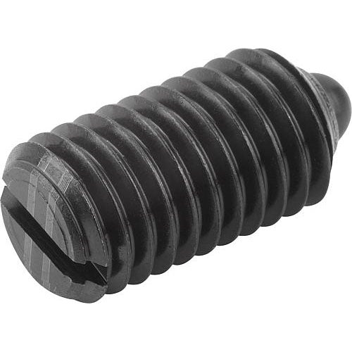 KIPP K0313.216 SPRING PLUNGER INTENSIFIED SPRING FORCE D=M16, L=24, STEEL, COMP:PIN STEEL, PU=10