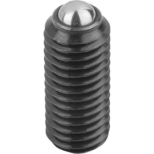 KIPP K0315.A3 SPRING PLUNGER STANDARD SPRING FORCE D=5/16-18 L=18, STEEL, COMP:BALL STEEL