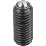 KIPP K0315.16 SPRING PLUNGER STANDARD SPRING FORCE D=M16 L=33, STEEL, COMP:BALL STEEL