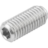 KIPP K0316.04 SPRING PLUNGER STANDARD SPRING FORCE D=M04 L=10, STAINLESS STEEL, COMP:BALL STAINLESS STEEL