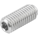 KIPP K0316.10 SPRING PLUNGER STANDARD SPRING FORCE D=M10 L=23, STAINLESS STEEL, COMP:BALL STAINLESS STEEL