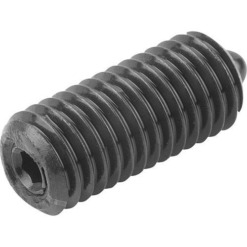 KIPP K0317.1A5 SPRING PLUNGER LIGHT SPRING FORCE D=1/2-13 L=28, STEEL, COMP:PIN STEEL, PU=10