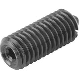 KIPP K0317.220 SPRING PLUNGER INTENSIFIED SPRING FORCE D=M20 L=40, STEEL, COMP:PIN STEEL, PU=5