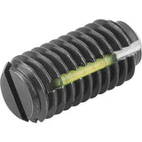 KIPP K0321.A5 SPRING PLUNGER STANDARD SPRING FORCE, WITH THREAD LOCK D=1/2-13 L=22, STEEL, COMP:BALL STEEL, PU=5