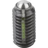 KIPP K0321.212 SPRING PLUNGER INTENSIFIED SPRING FORCE, WITH THREAD LOCK D=M12 L=22, STEEL, COMP:BALL STEEL, PU=5