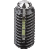 KIPP K0325.04 SPRING PLUNGER STANDARD SPRING FORCE, WITH THREAD LOCK D=M04 L=10, STEEL, COMP:BALL STEEL