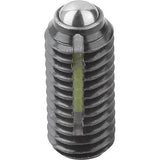 KIPP K0325.2AJ SPRING PLUNGER INTENSIFIED SPRING FORCE, WITH THREAD LOCK D=1/4-28 L=15, STEEL, COMP:BALL STEEL, PU=10
