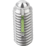 KIPP K0326.2A4 SPRING PLUNGER INTENSIFIED SPRING FORCE, WITH THREAD LOCK D=3/8-16 L=23, STAINLESS STEEL, COMP:BALL STAINLESS