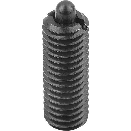 KIPP K0327.A3 SPRING PLUNGER STANDARD SPRING FORCE, WITH THREAD LOCK D=5/16-18 L=22, STEEL, COMP:PIN STEEL, PU=10