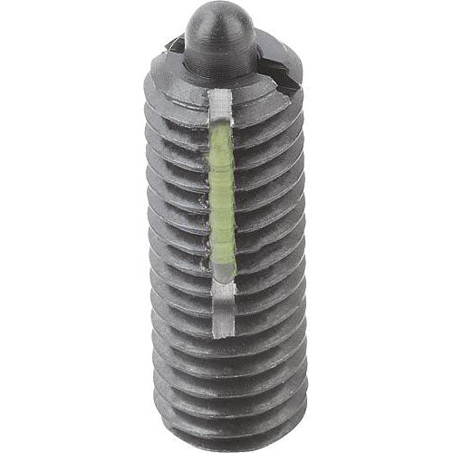KIPP K0327.1A3 SPRING PLUNGER LIGHT SPRING FORCE, WITH THREAD LOCK D=5/16-18 L=22, STEEL, COMP:PIN STEEL, PU=10
