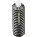 KIPP K0328.116 SPRING PLUNGER LIGHT SPRING FORCE, WITH THREAD LOCK D=M16 L=32, STEEL, COMP:PIN POM, PU=5