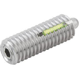 KIPP K0329.210 SPRING PLUNGER INTENSIFIED SPRING FORCE, WITH THREAD LOCK D=M10 L=22, STAINLESS STEEL, COMP:PIN STAINLESS