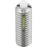 KIPP K0330.06 SPRING PLUNGER STANDARD SPRING FORCE D=M06 L=20, STAINLESS STEEL, WITH THREAD LOCK, COMP:PIN POM, PU=5