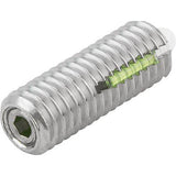 KIPP K0330.12 SPRING PLUNGER STANDARD SPRING FORCE D=M12 L=28, STAINLESS STEEL, WITH THREAD LOCK, COMP:PIN POM