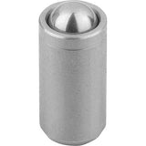 KIPP K0335.212 SPRING PLUNGER SPRING FORCE, SMOOTH VERSION, WITHOUT COLLAR, D=12 L=24, STAINLESS STEEL, COMP:STAINLESS STEEL