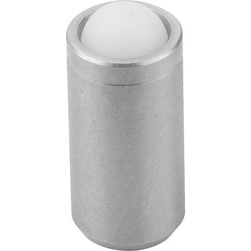 KIPP K0335.306 SPRING PLUNGER SPRING FORCE, SMOOTH VERSION, WITHOUT COLLAR, D=6 L=14, STAINLESS STEEL, COMP:POM, PU=25