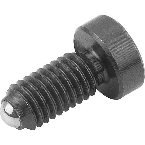 KIPP K0336.10 SPRING PLUNGER SPRING FORCE, WITH HEAD, D=M10 L=26, FREE-CUTTING STEEL, COMP:BALL STEEL