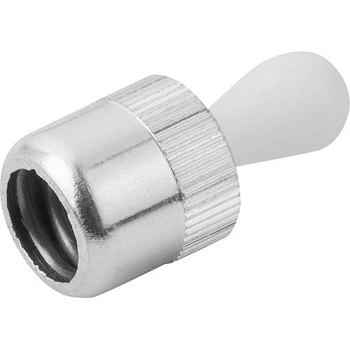 KIPP K0368.71054 LATERAL SPRING PLUNGER, SPRING FORCE WITHOUT SEAL D=10, D2=10, L1=6,7, ALUMINIUM, COMP:POLYACETAL