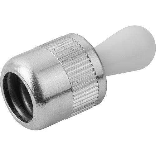 KIPP K0368.72034CM LATERAL SPRING PLUNGER, SPRING FORCE W. SEAL D=1/4, D2=1/4, L1=4, ALUMINIUM, COMP:POLYACETAL
