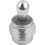 KIPP K0371.3075X12 LATERAL SPRING PLUNGER SPRING FORCE, WITH THREADED SLEEVE W. SEAL, D=M12 L=11,5, STEEL, COMP:STEEL