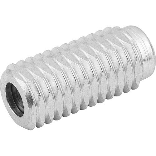 KIPP K0372.1050X27 LATERAL SPRING PLUNGER SPRING FORCE, WITH THREADED SLEEVE WITHOUT THRUST PIN, D=M12 L=26,5, FORM:A, STEEL,