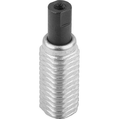 KIPP K0373.1815004 SPRING PUSH-PULL PLUNGER SPRING FORCE, D=M18X1,5, L=17, H=4, STEEL, COMP:STEEL