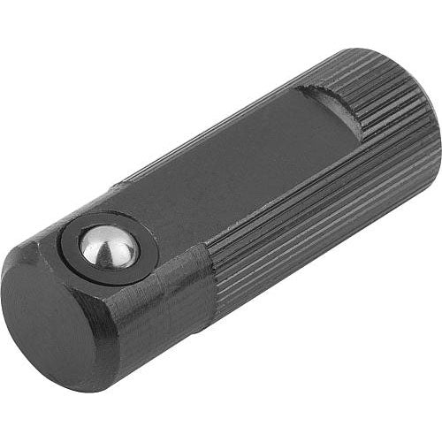 KIPP K0374.010 LATERAL SPRING PLUNGER SPRING FORCE, SINGLE SIDED, D=10 L=30, FORM:A, FREE-CUTTING STEEL, COMP:STAINLESS STEEL