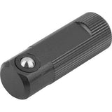 KIPP K0374.012 LATERAL SPRING PLUNGER SPRING FORCE, SINGLE SIDED, D=12 L=35, FORM:A, FREE-CUTTING STEEL, COMP:STAINLESS STEEL
