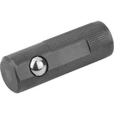 KIPP K0374.412 LATERAL SPRING PLUNGER SPRING FORCE, SINGLE SIDED, D=12 L=35, FORM:C, FREE-CUTTING STEEL, COMP:STEEL