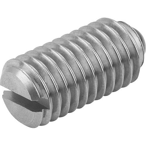 KIPP K0609.06 SPRING PLUNGER SPRING FORCE D=M06 L=14, STAINLESS STEEL, COMP:BALL CERAMIC