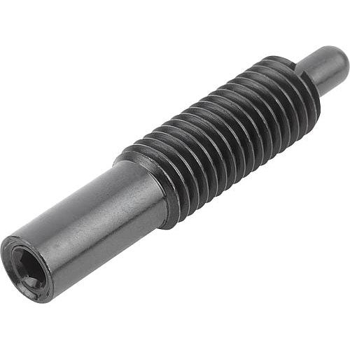 KIPP K0657.616X80 SPRING PLUNGER SPRING FORCE, LONG VERSION D=M16 L=80, STEEL, COMP:PIN STEEL