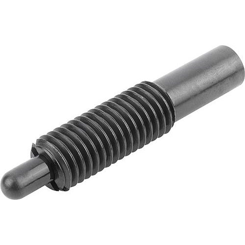 KIPP K0657.608X60 SPRING PLUNGER SPRING FORCE, LONG VERSION D=M08 L=60, STEEL, COMP:PIN STEEL