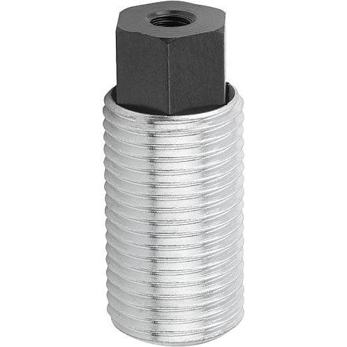 KIPP K0977.1220 SPRING PUSH-PULL PLUNGER INTENSIFIED SPRING FORCE, WITH ROTATION LOCK D=M20X1,5 L=34, FORM:I, STEEL, COMP:PIN