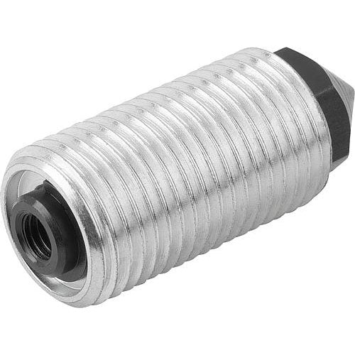 KIPP K0977.3220 SPRING PUSH-PULL PLUNGER INTENSIFIED SPRING FORCE, WITH ROTATION LOCK D=M20X1,5 L=34, FORM:K, STEEL, COMP:PIN