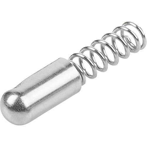 KIPP K1277.115016 SPRING SLEEVE ROUNDED, FORM:A WITHOUT COLLAR L=16, D1=5 STEEL, COMP:STAINLESS STEEL