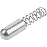 KIPP K1277.112608 SPRING SLEEVE ROUNDED, FORM:A WITHOUT COLLAR L=8, D1=2,6 STEEL, COMP:STAINLESS STEEL