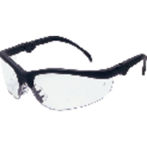 Crews KB85K3H15 1.5 Magnification Safety Glasses- Clear Lens - Black Frame KD3 Style