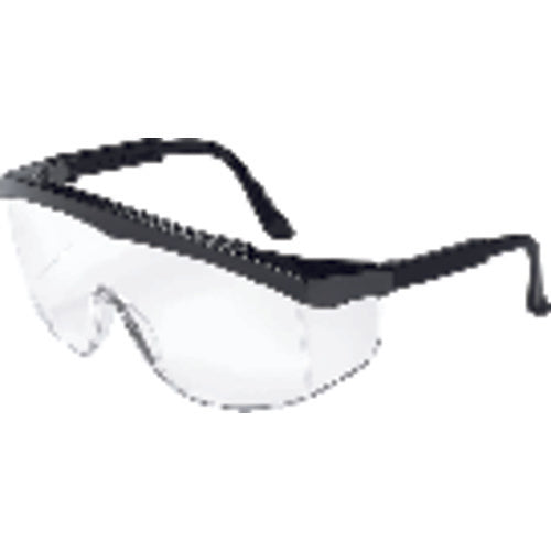 Crews KB85SS110 Safety Glasses - Clear Lens - Black Frame SS1 Style