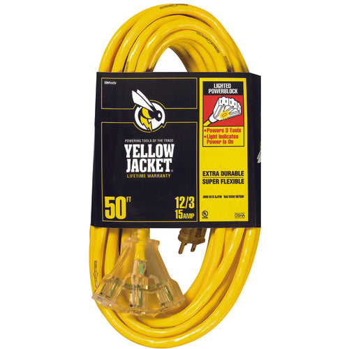 Woods KD602827 Extension Cord - 50' Extra HD 3-Outlet (Powerlite)