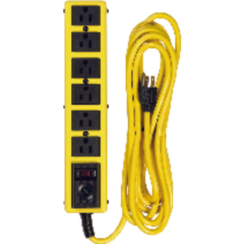 Woods KD605138 6 Outlet - Black/Yellow - Surge Protector/Circuit Breaker