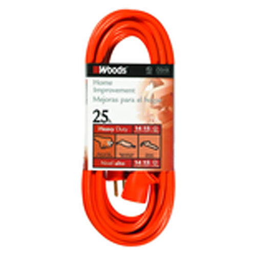 Woods KD600625 Extension Cord - 25' HD 1-Outlet (Outdoor Style)