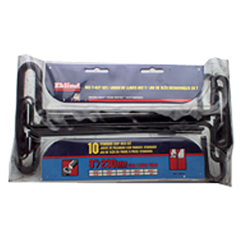 Eklind KM5033910 10 Pieces-3/32"-3/8" T-Handle Style-9" Arm-Hex Key Set with Plain Grip