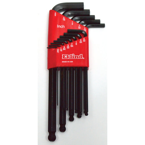 Eklind KM5013213 13 Pieces-0.050"-3/8" Long Arm Style - Ball End Hex Key Set