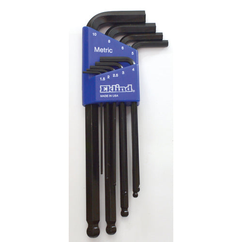 Eklind KM5013609 9 Pieces-1.5 mm-10 mm Long Arm Style - Ball End Hex Key Set