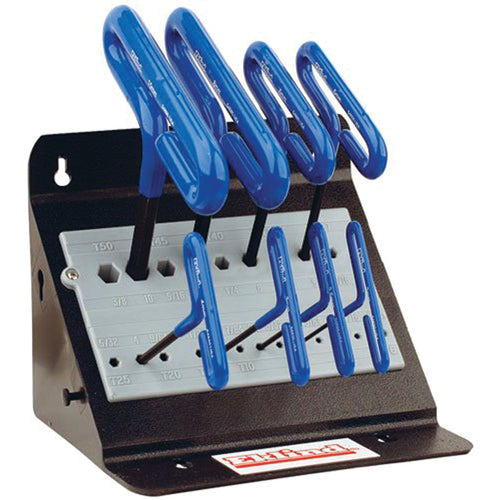 Eklind KM5056198 8 Pieces-2.0 mm-10 mm T-Handle Style-9" Arm-Hex Key Set with Plain Grip in Stand